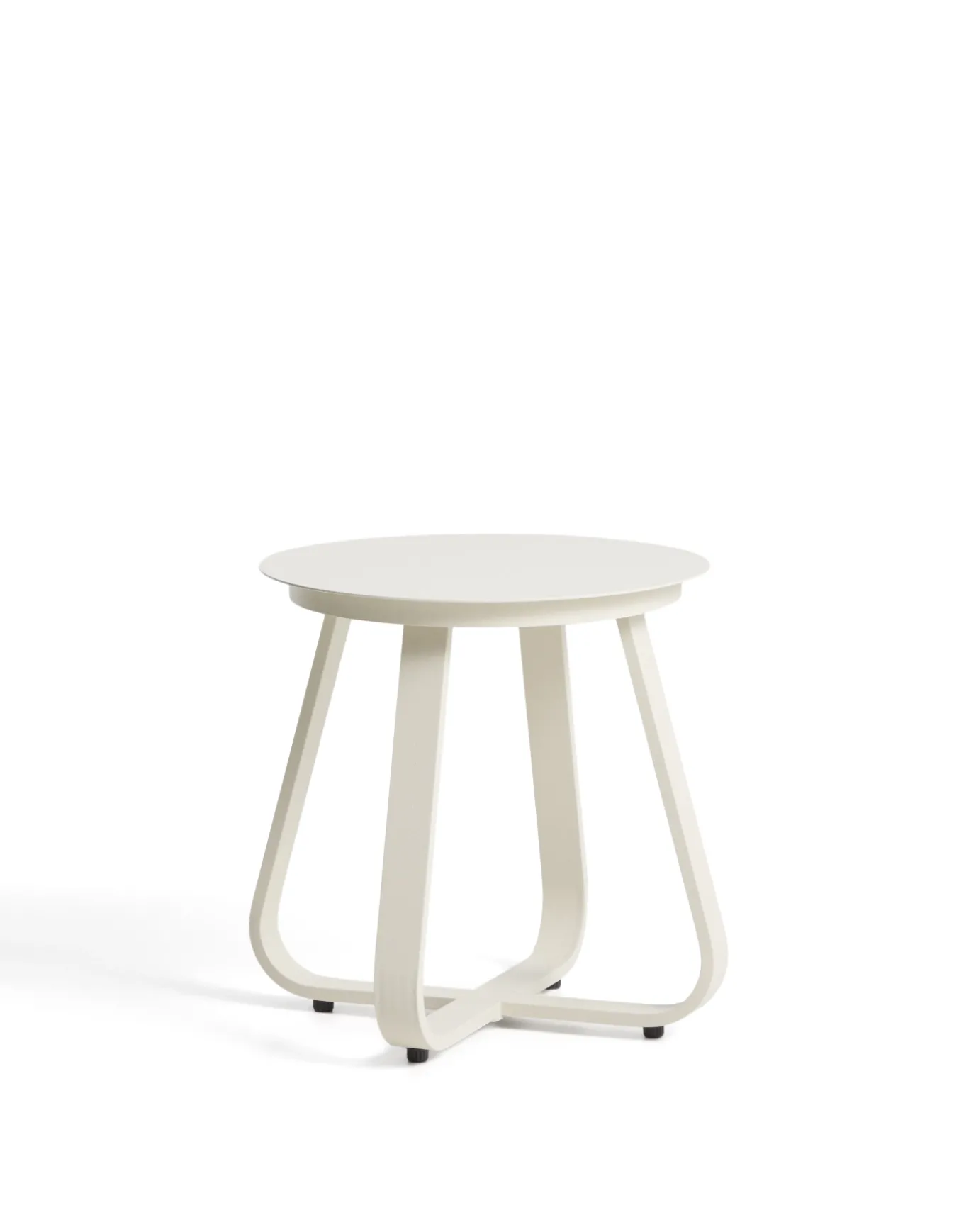 Kave Home Outdoor Bijzettafel Tamaris Aluminium Beige Ø48cm