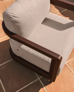Kave Home Outdoor Fauteuil Nerano Aluminium Bruin