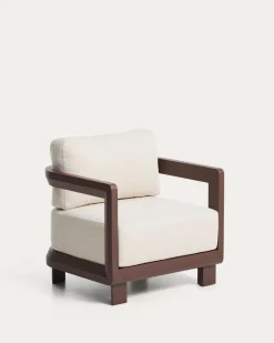 Kave Home Outdoor Fauteuil Nerano Aluminium Bruin