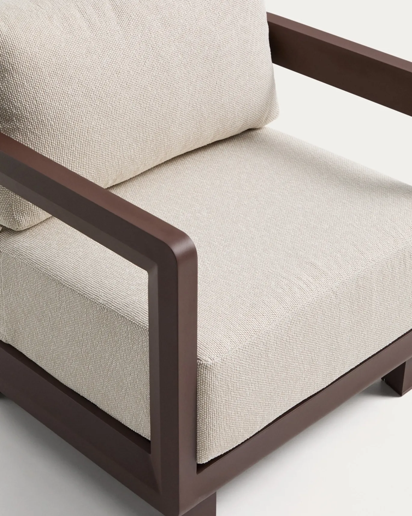 Kave Home Outdoor Fauteuil Nerano Aluminium Bruin