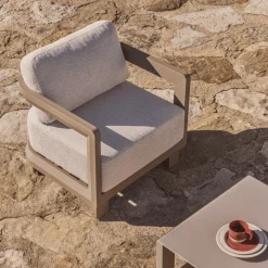 Kave Home Outdoor Fauteuil Nerano Aluminium Taupe