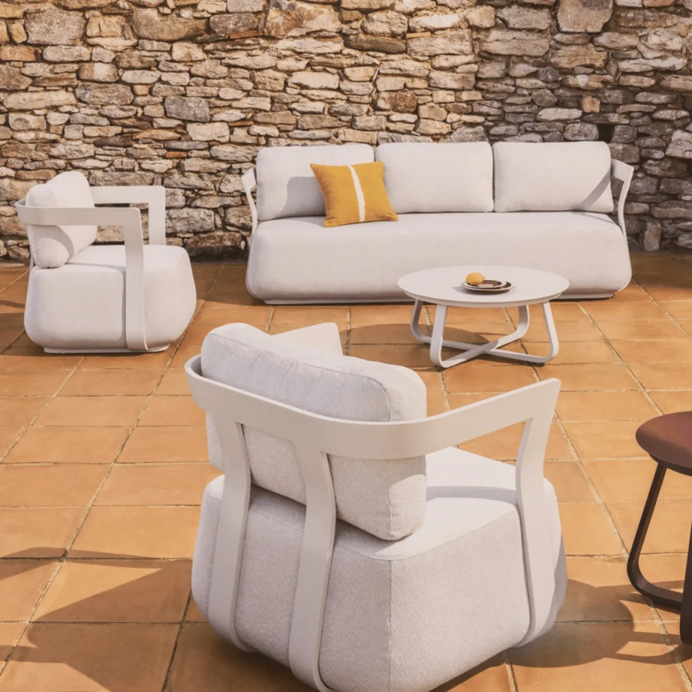 Kave Home Outdoor Fauteuil Tamaris Aluminium Ecru