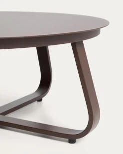 Kave Home Outdoor Salontafel Tamaris Aluminium Bruin Ø48cm