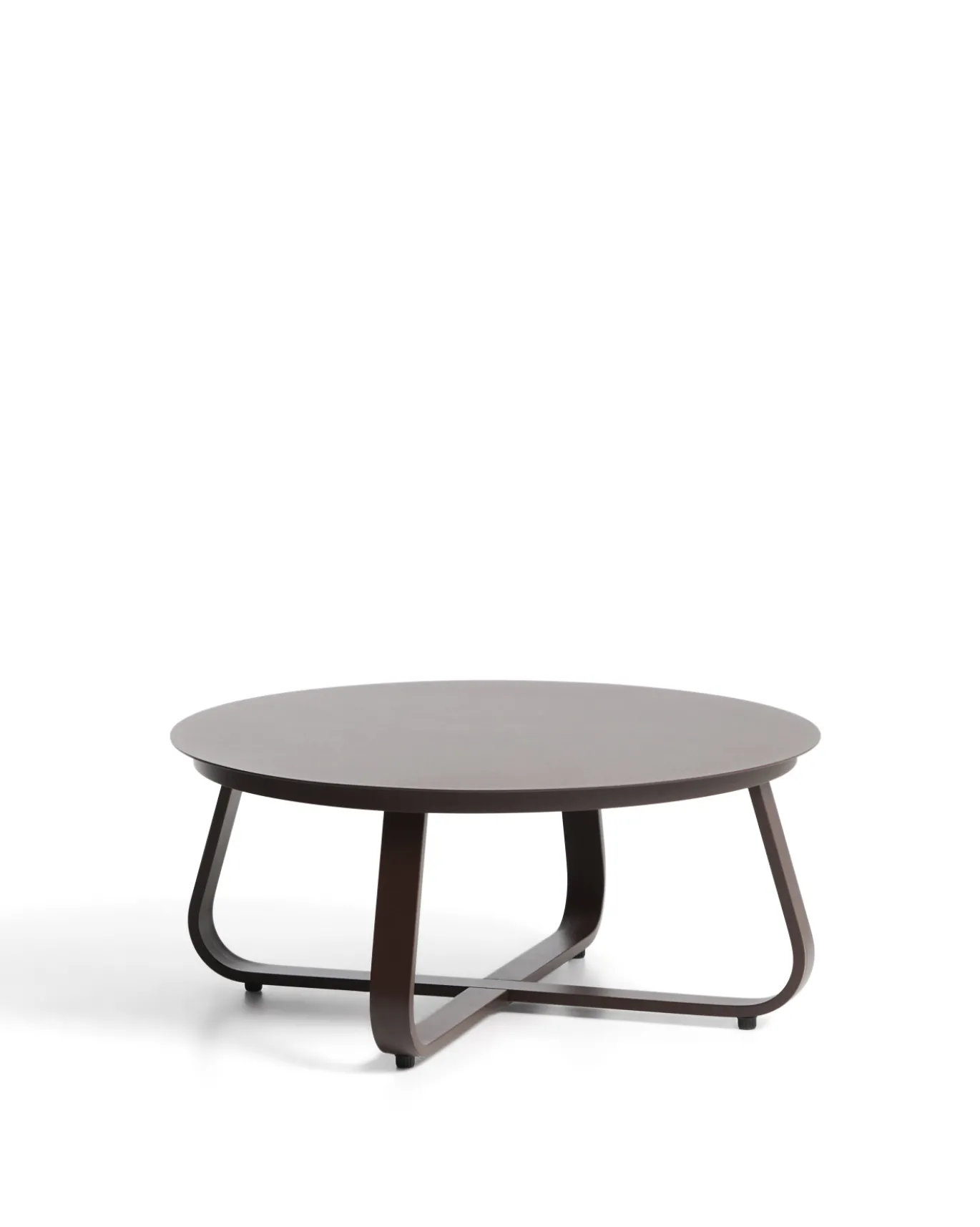 Kave Home Outdoor Salontafel Tamaris Aluminium Bruin Ø48cm