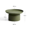 Kave Home Outdoor Salontafel Arcola Aluminium Groen Ø70cm