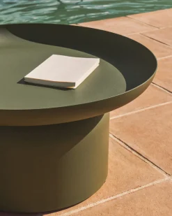 Kave Home Outdoor Salontafel Arcola Aluminium Groen Ø70cm