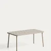Kave Home Outdoor Salontafel Brai Staal Taupe 90cm