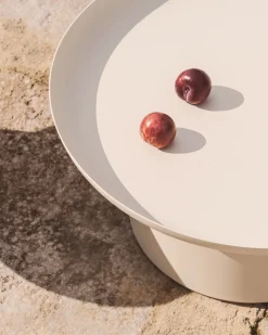 Kave Home Outdoor Salontafel Arcola Aluminium Beige Ø70cm