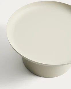 Kave Home Outdoor Salontafel Arcola Aluminium Beige Ø70cm