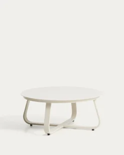 Kave Home Outdoor Salontafel Tamaris Aluminium Beige Ø48cm