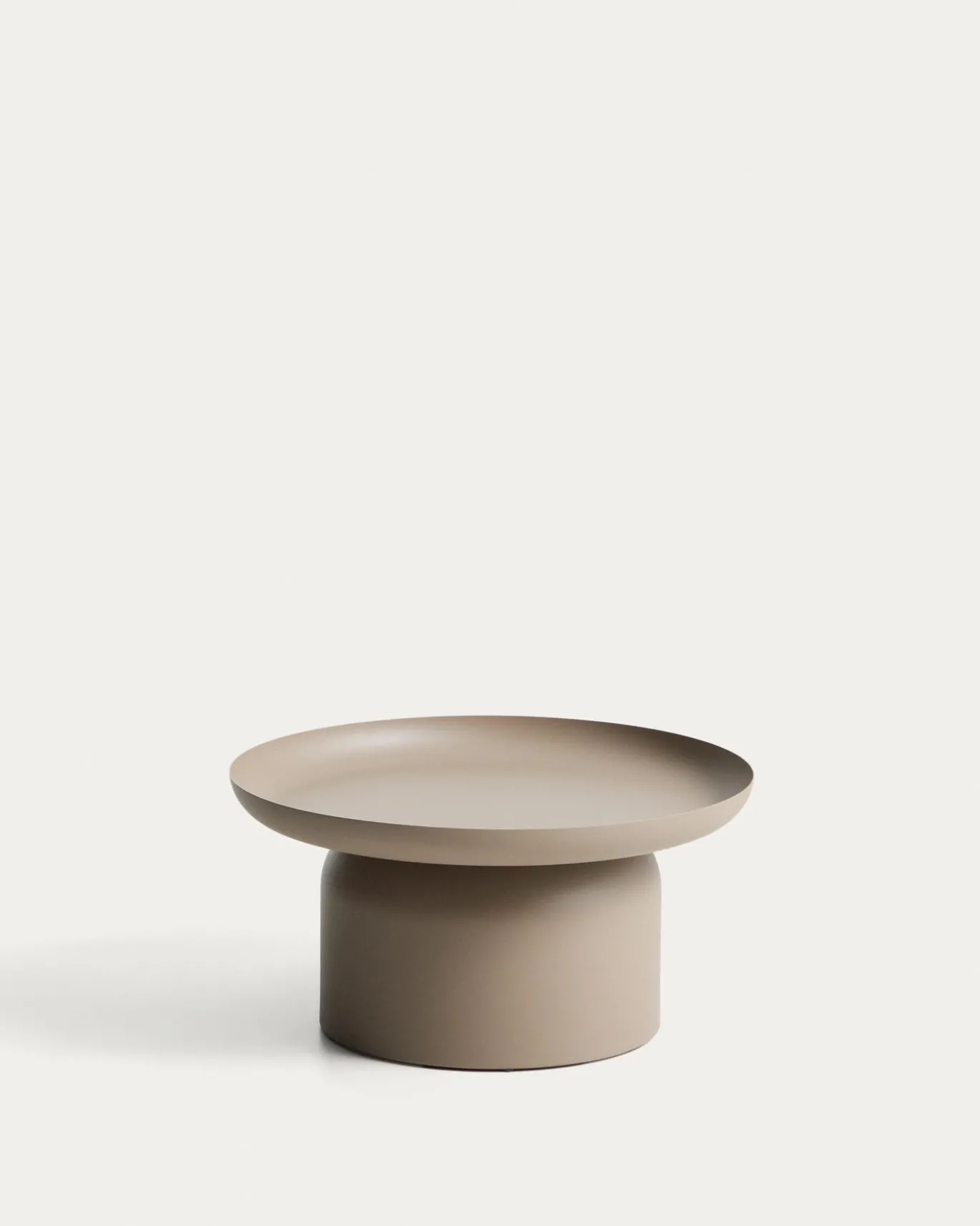 Kave Home Outdoor Salontafel Arcola Aluminium Taupe Ø70cm