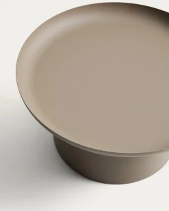 Kave Home Outdoor Salontafel Arcola Aluminium Taupe Ø70cm