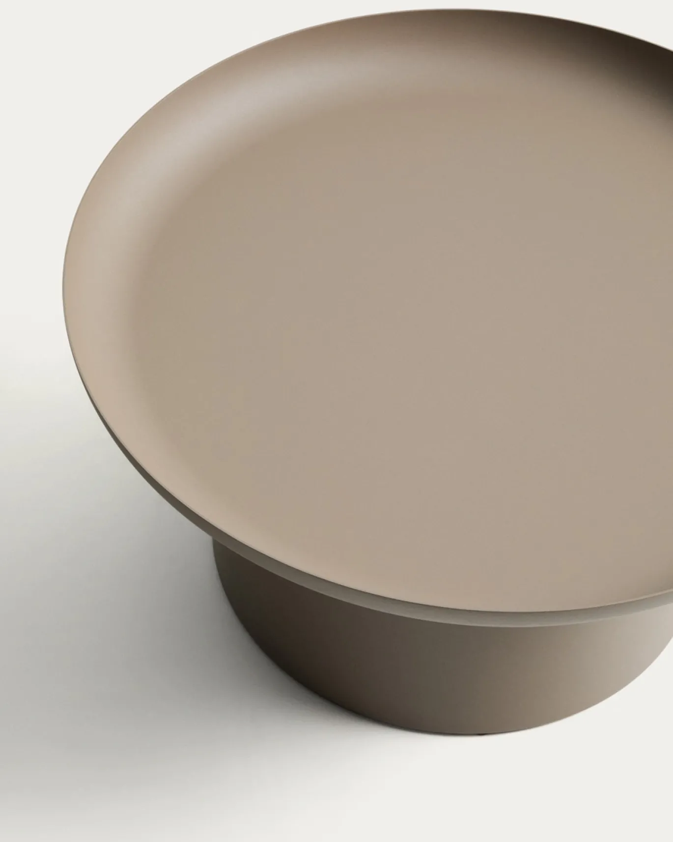 Kave Home Outdoor Salontafel Arcola Aluminium Taupe Ø70cm
