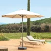Kave Home Parasol Milna Staal Groen Beige Ø300cm