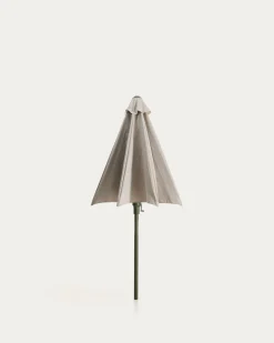 Kave Home Parasol Milna Staal Groen Beige Ø300cm