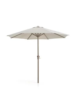 Kave Home Parasol Milna Staal Taupe Beige Ø300cm