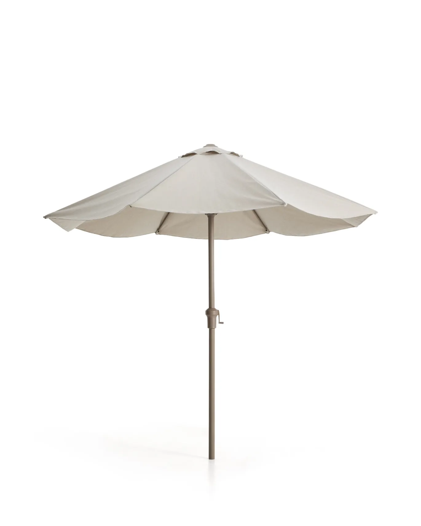 Kave Home Parasol Milna Staal Taupe Beige Ø300cm