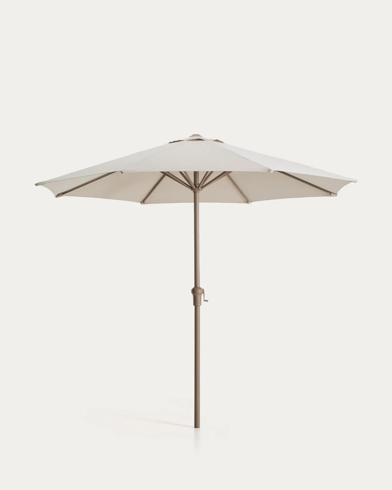 Kave Home Parasol Milna Staal Taupe Beige Ø300cm