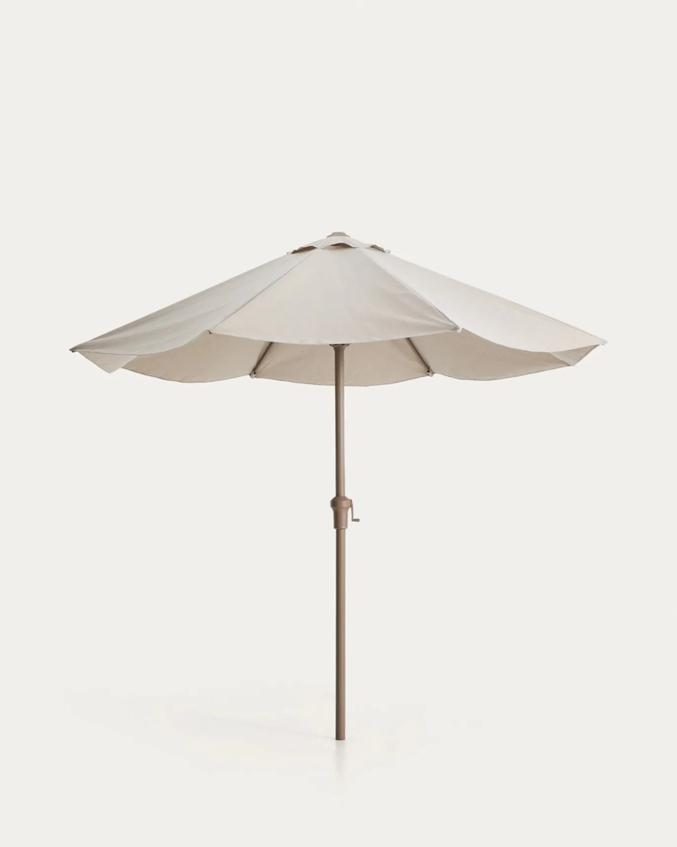 Kave Home Parasol Milna Staal Taupe Beige Ø300cm