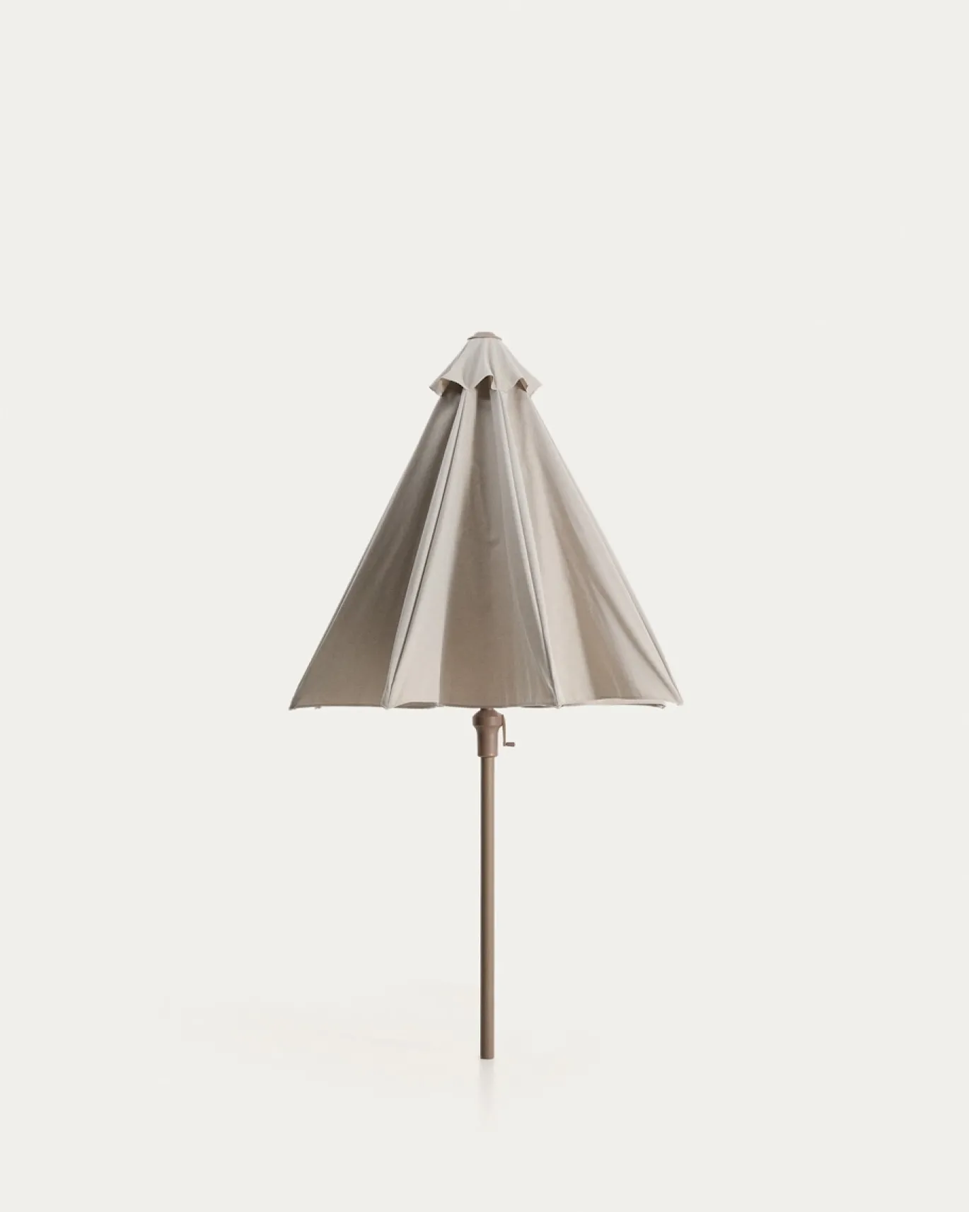 Kave Home Parasol Milna Staal Taupe Beige Ø300cm