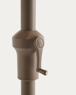 Kave Home Parasol Milna Staal Taupe Beige Ø300cm