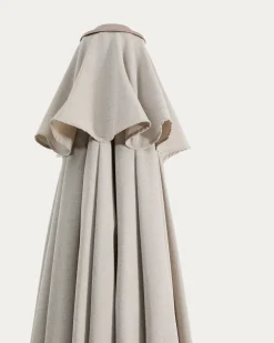 Kave Home Parasol Milna Staal Taupe Beige Ø300cm