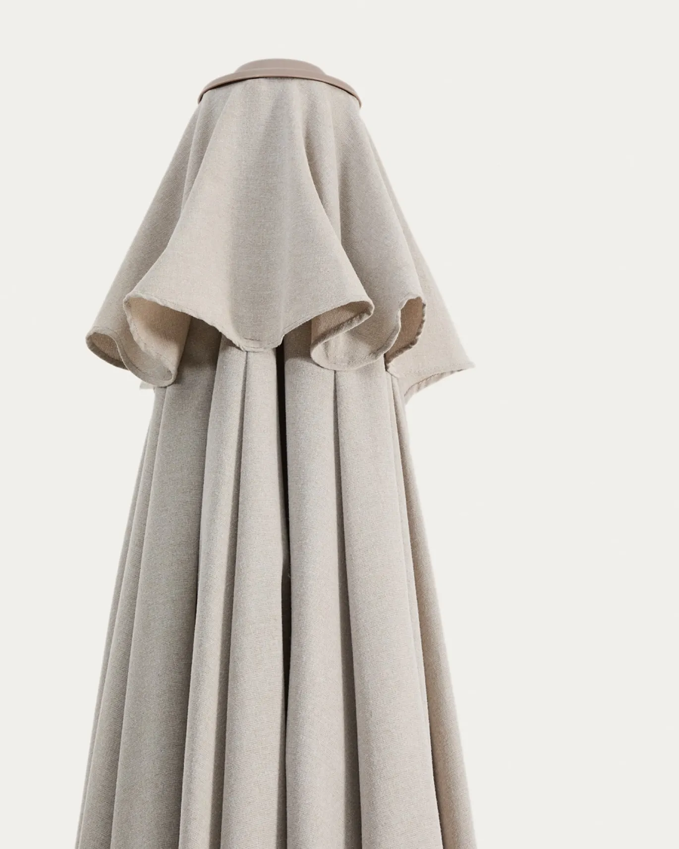 Kave Home Parasol Milna Staal Taupe Beige Ø300cm