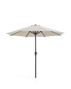 Kave Home Parasol Milna Staal Grafiet Beige Ø300cm