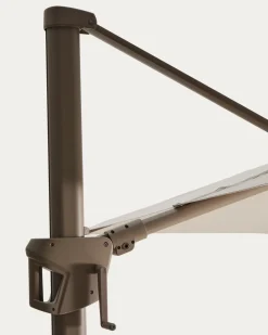 Kave Home Parasol Noli Excentrisch Aluminium Taupe Beige Ø300cm