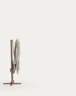 Kave Home Parasol Noli Excentrisch Aluminium Taupe Beige Ø300cm