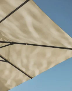Kave Home Parasol Noli Excentrisch Aluminium Grafiet Beige Ø300cm