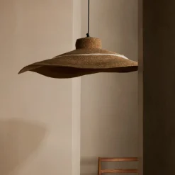 Kave Home Plafondlamp Albenya Naturel Katoen Ø90cm