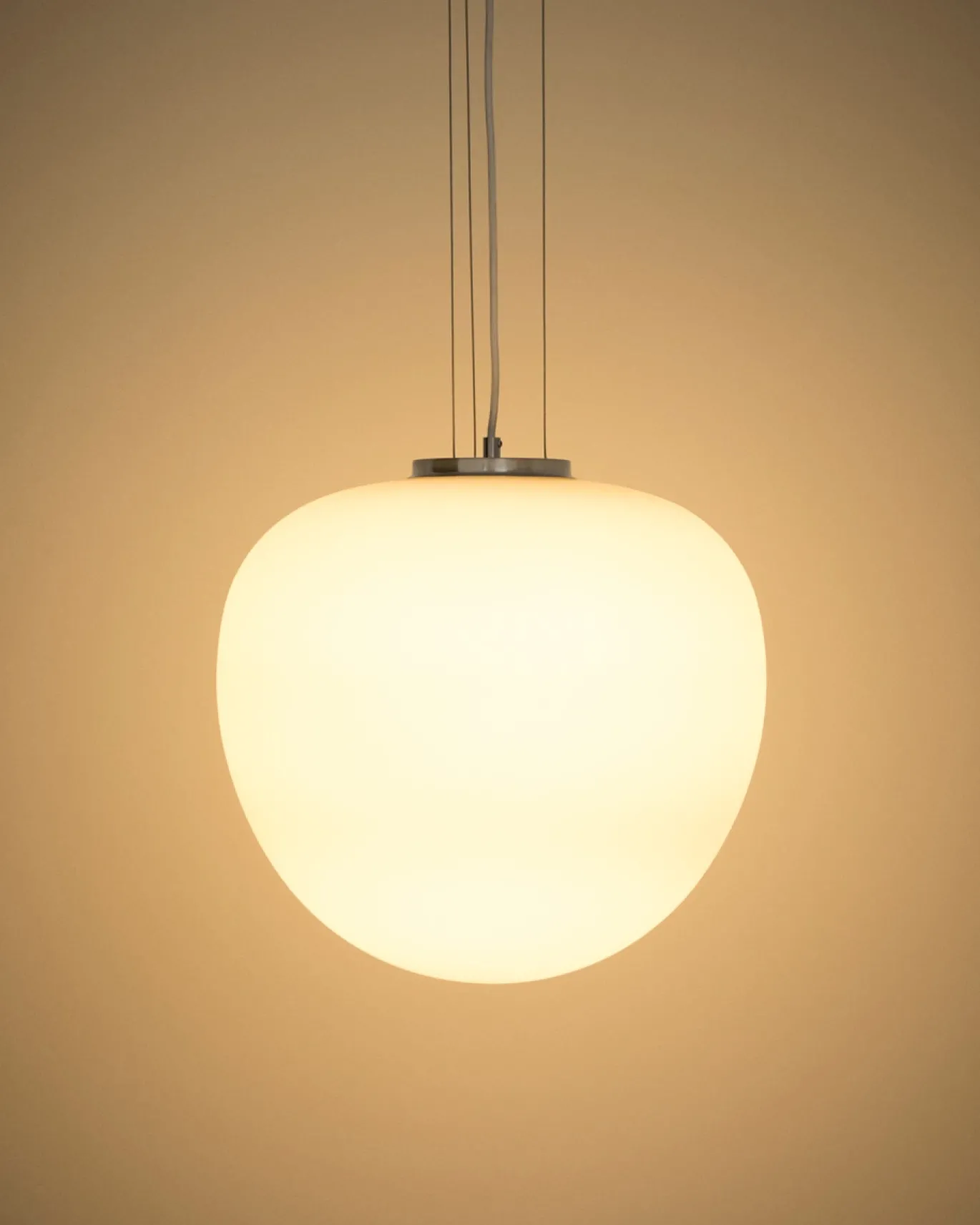 Kave Home Plafondlamp Ardali Glas Staal Ø40cm