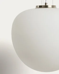 Kave Home Plafondlamp Ardali Glas Staal Ø40cm