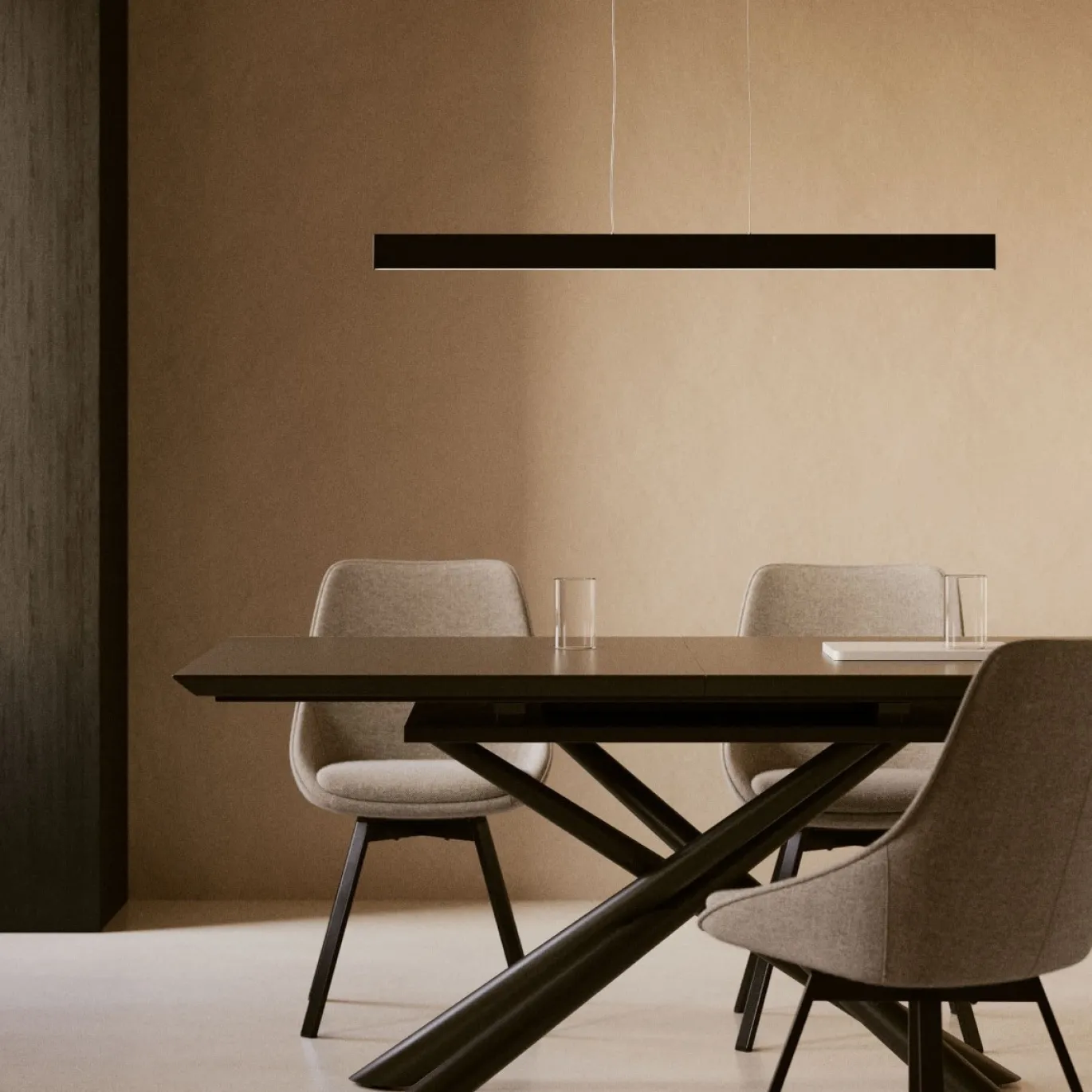Kave Home Plafondlamp Boadella Zwart