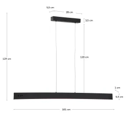 Kave Home Plafondlamp Boadella Zwart