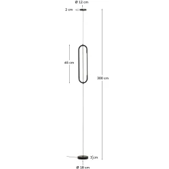 Kave Home Plafondlamp Bow Zwart Aluminium Ø16cm