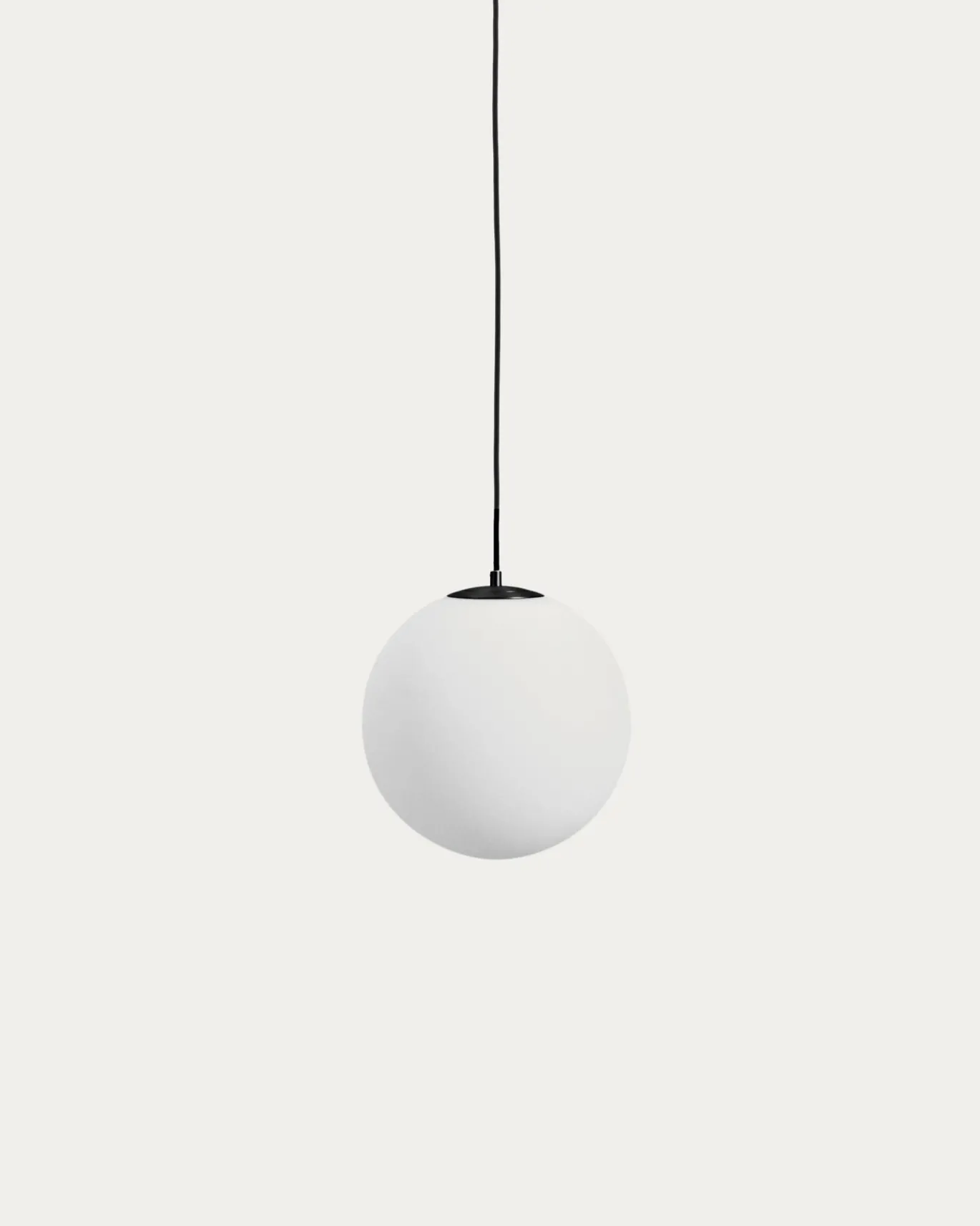 Kave Home Plafondlamp Brisia Metaal Zwart Glas Ø30cm