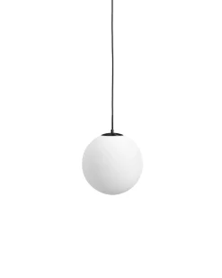 Kave Home Plafondlamp Brisia Metaal Zwart Glas Ø30cm