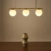 Kave Home Plafondlamp Brisia Metaal Messing Glas Ø15cm 3 Bollen