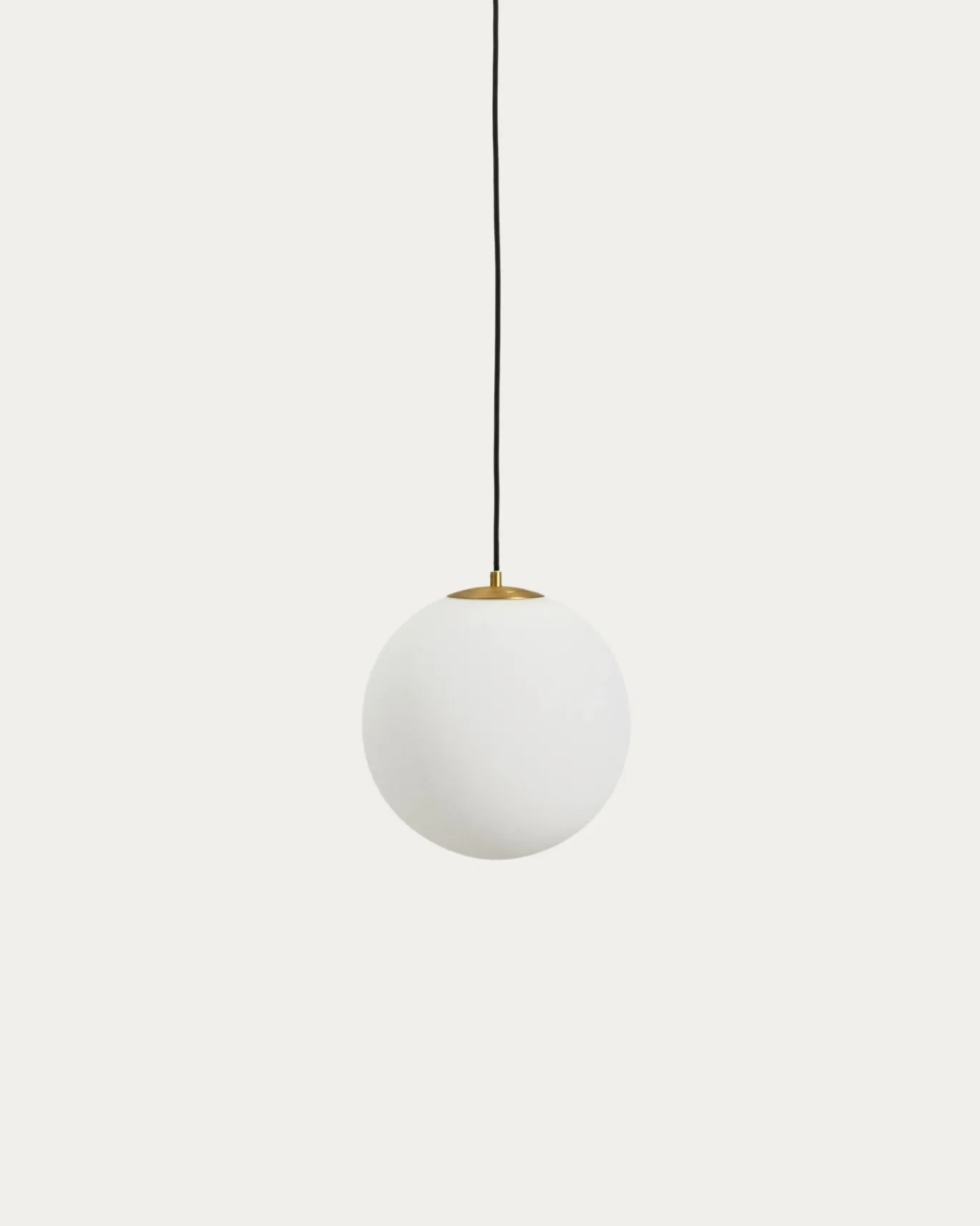 Kave Home Plafondlamp Brisia Metaal Messing Glas Ø30cm