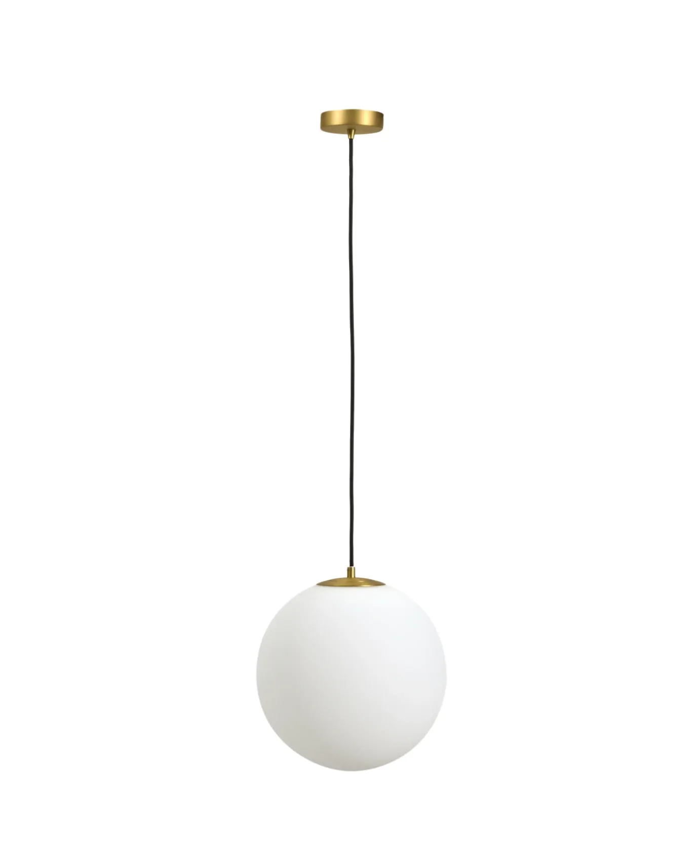 Kave Home Plafondlamp Brisia Metaal Messing Glas Ø30cm