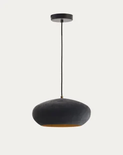 Kave Home Plafondlamp Inda Metaal Zwart Ø30cm