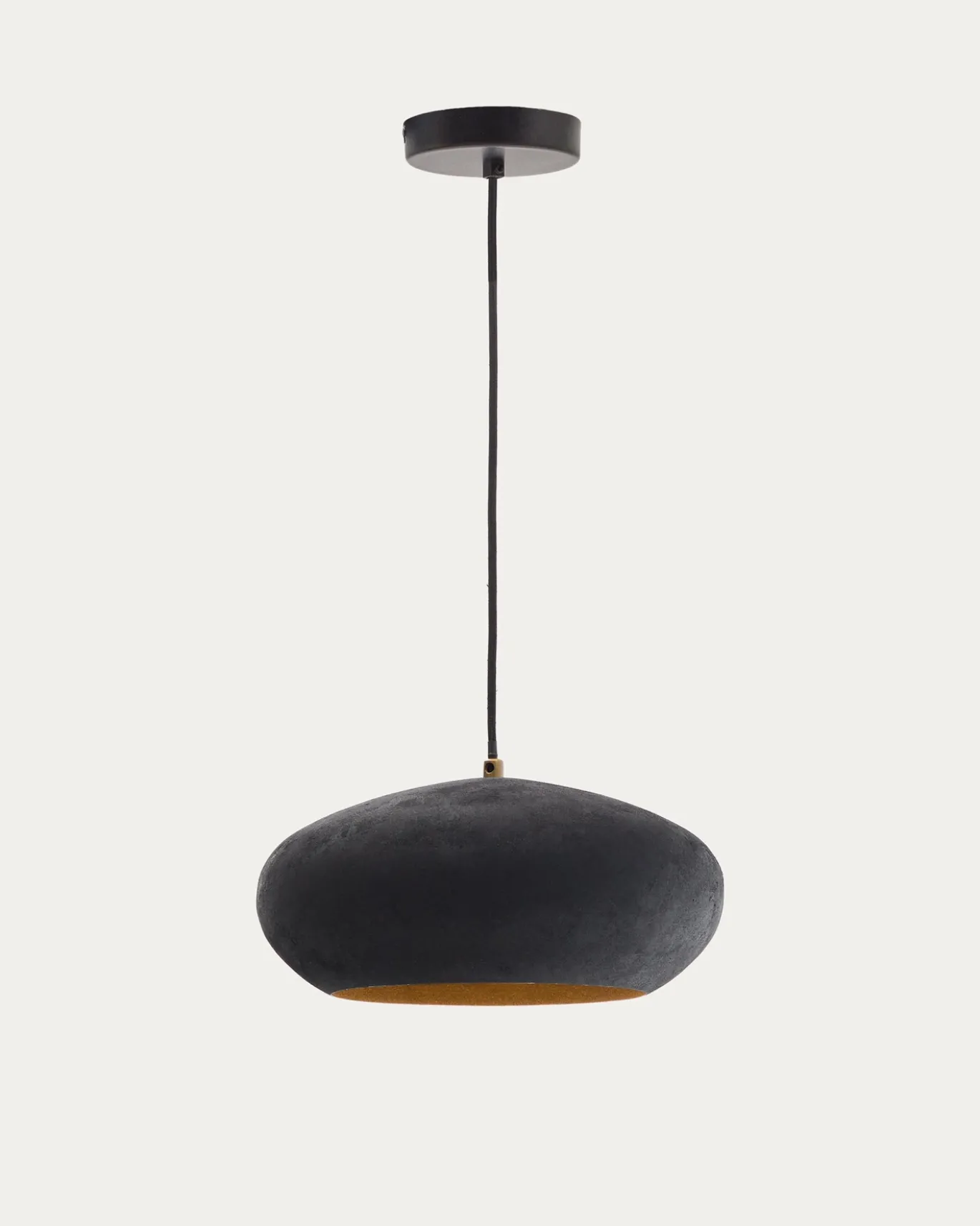 Kave Home Plafondlamp Inda Metaal Zwart Ø30cm