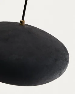 Kave Home Plafondlamp Inda Metaal Zwart Ø30cm