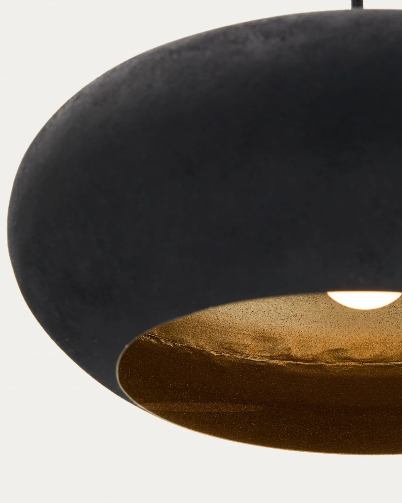 Kave Home Plafondlamp Inda Metaal Zwart Ø30cm