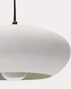 Kave Home Plafondlamp Inda Metaal Wit Ø30cm