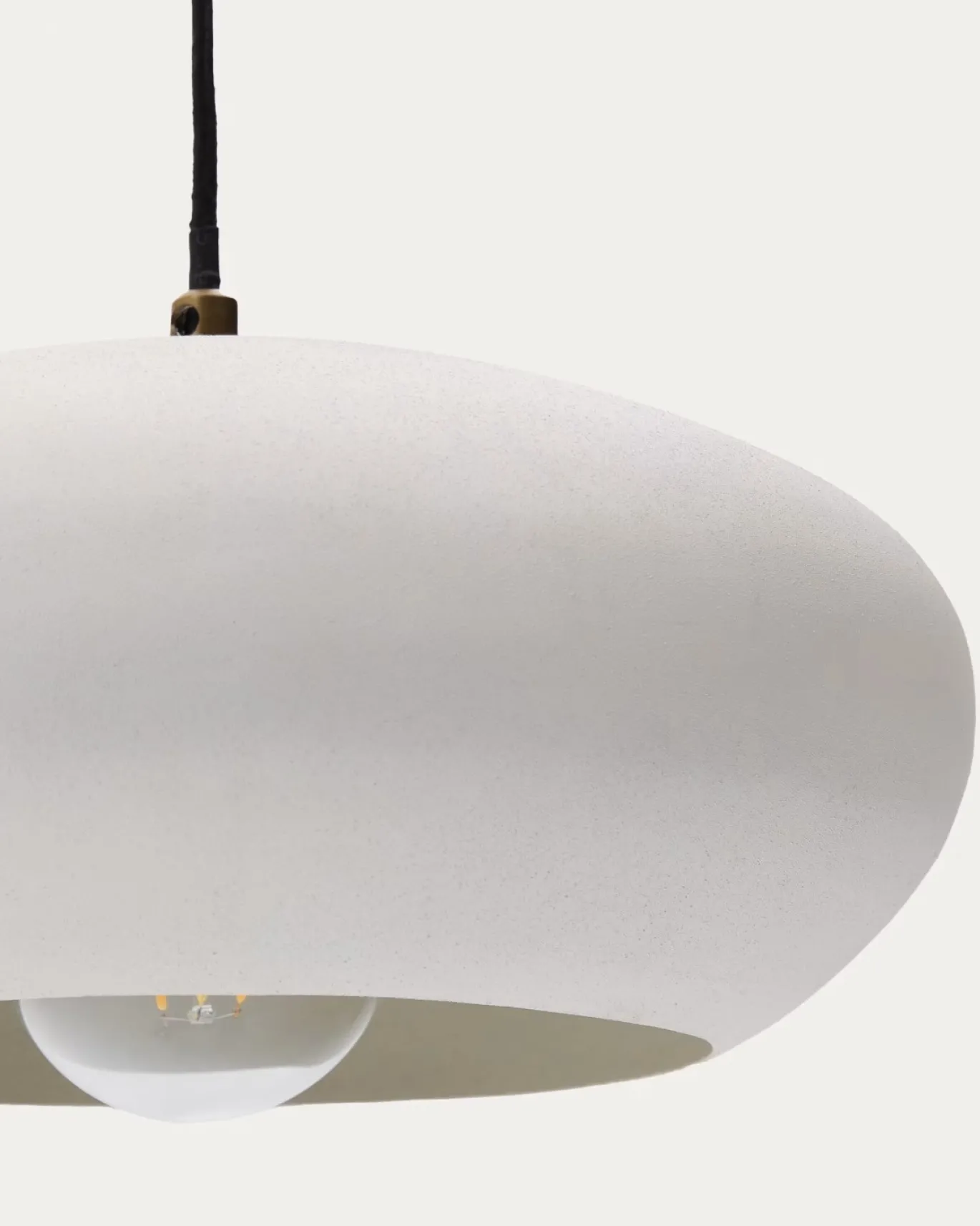 Kave Home Plafondlamp Inda Metaal Wit Ø30cm