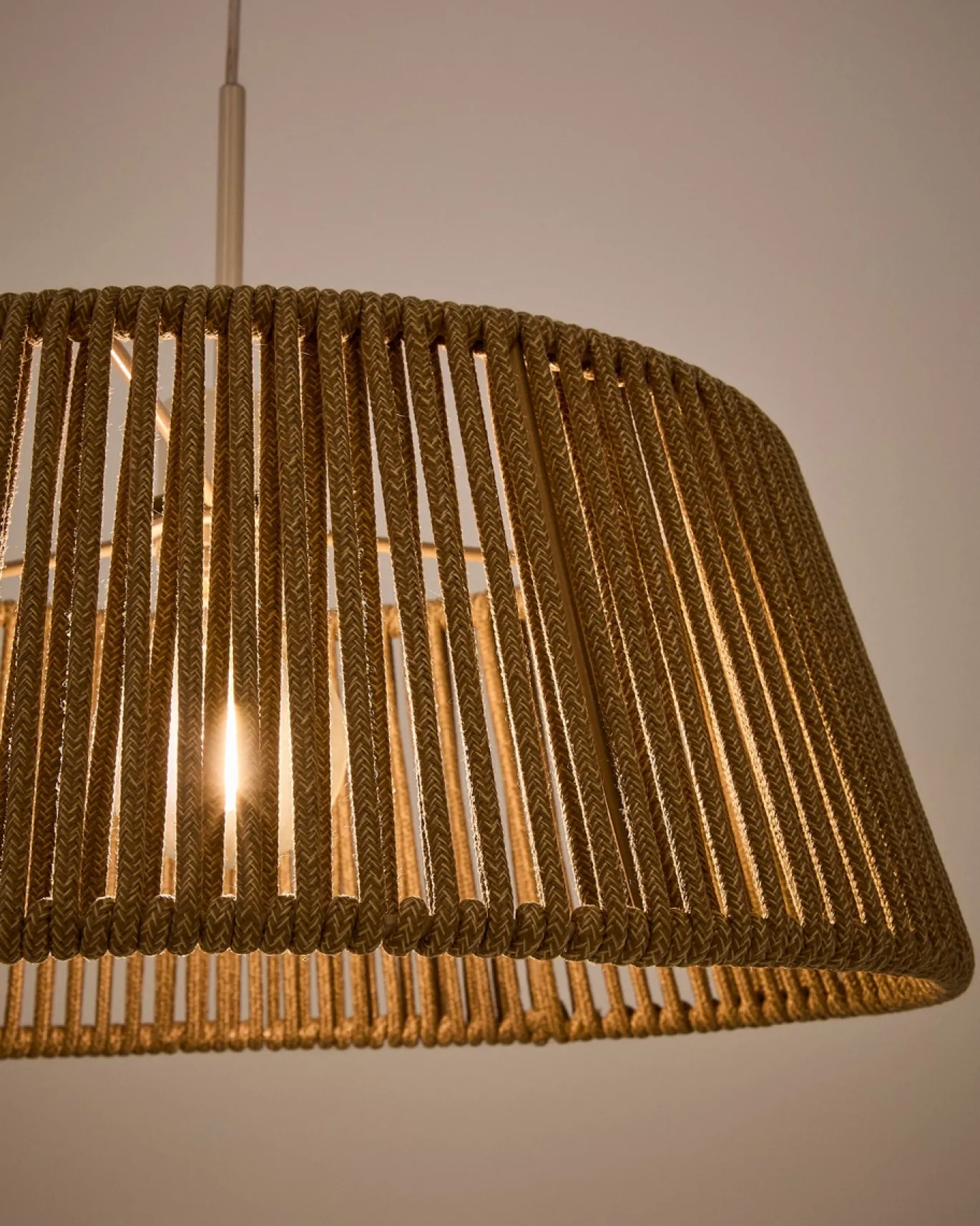 Kave Home Plafondlamp Kap Voor Aldet Grijs Touw Ø46cm