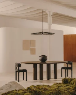 Kave Home Plafondlamp Makai Metaal Zwart Ø100cm